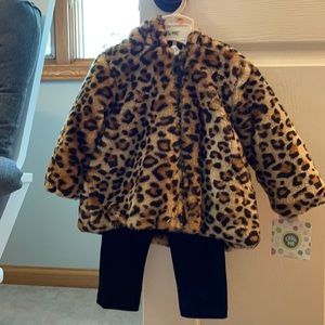 Leopard jacket, leggings and long sleeve